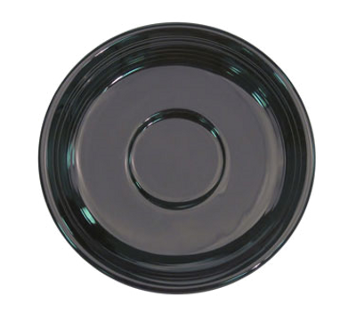 CAC China TG-2-BLK 6" Dia. Black Porcelain Round Tango Saucer (3 Dozen Per Case)