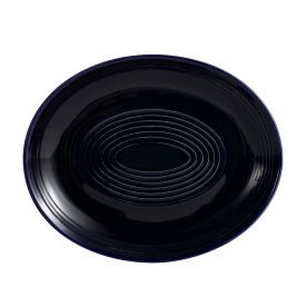 CAC China TG-14C-CBU Cobalt Blue Porcelain Oval Tango Platter (1 Dozen)