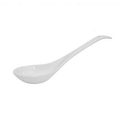 CAC China LN-SP10 4 Oz. Super White Porcelain Lion Head Soup Spoon (3 Dozen Per Case)