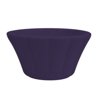 CAC China RMK-F4-BLU 4 Oz. Floral Ceramic RMK Ramekin (4 Dozen Per Case)