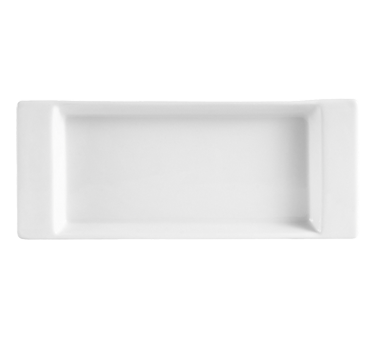 CAC China F-2S Super White Porcelain Rectangular Fortune Tray (2 Dozen Per Case)