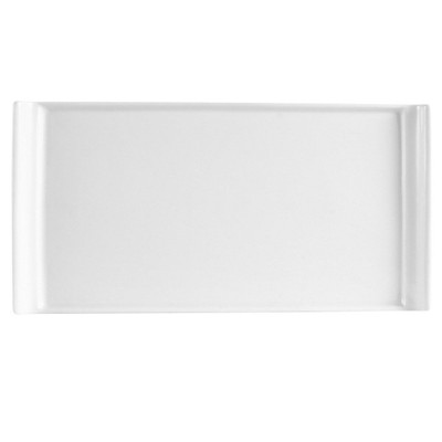 CAC China DYN-61 Bone White Porcelain Rectangular Dynasty Platter (1 Dozen)