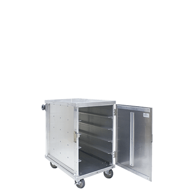 Cres Cor 101141810 35.75" H Aluminum Enclosed Single Compartment Mobile Tray Delivery Cabinet