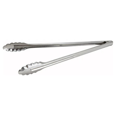 Winco UT-16LT 16" Stainless Steel Utility Tongs
