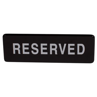 Winco SGN-328 9"W x 3"H Black Information Sign