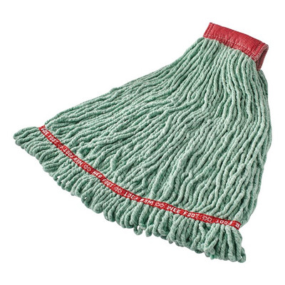 Rubbermaid FGA25306GR00 Large Green Cotton Looped End Web Foot Wet Mop