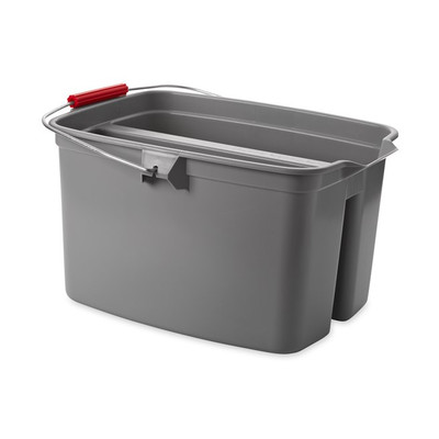Rubbermaid FG262888GRAY 19 Qt. Gray Double Pail (6 Each Per Case)