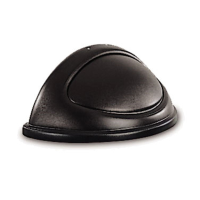 Rubbermaid FG362000BLA Half Round Black Untouchable Lid (4 Each Per Case)