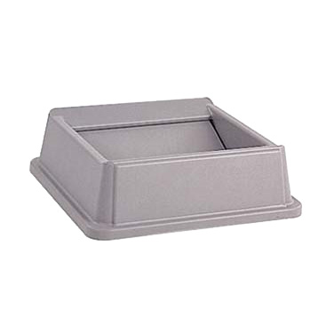 Rubbermaid FG266400GRAY Gray Square Untouchable Container Top (4 Each Per Case)