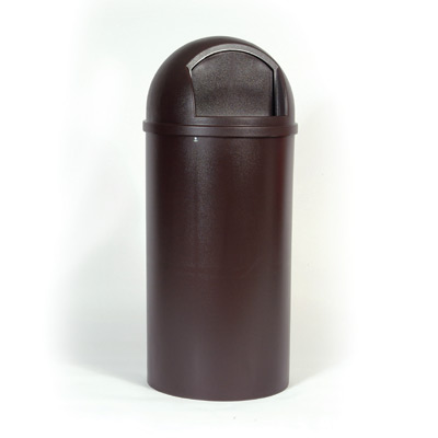 Rubbermaid FG817088BRN 25 Gallon Brown Marshal Classic Container