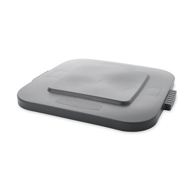 Rubbermaid FG352700GRAY Gray Plastic Square Flat BRUTE Container Lid