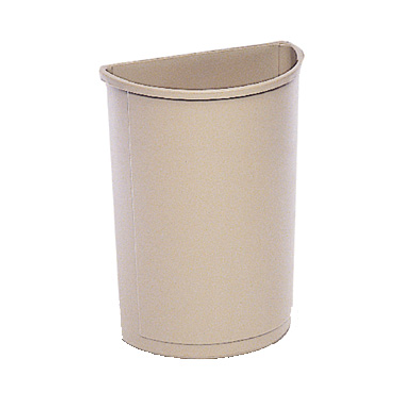 Rubbermaid FG352000BEIG 21 Gal. Half Round Beige Untouchable Container (4 Each Per Case)