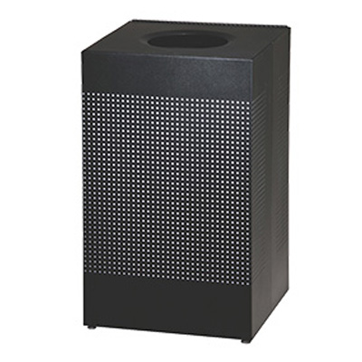 Rubbermaid FGSC18EPLTBK 20 Gallon Steel Silhouette Indoor Receptacle