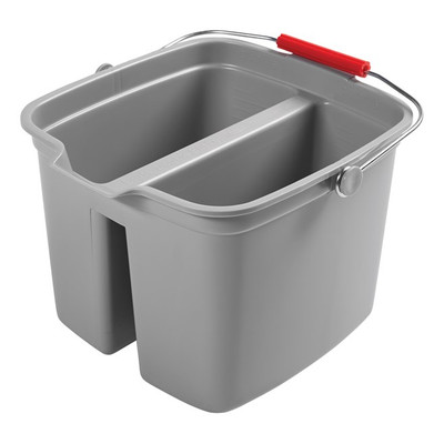 Rubbermaid FG261700GRAY 17 Qt. Gray Double Pail (6 Each Per Case)