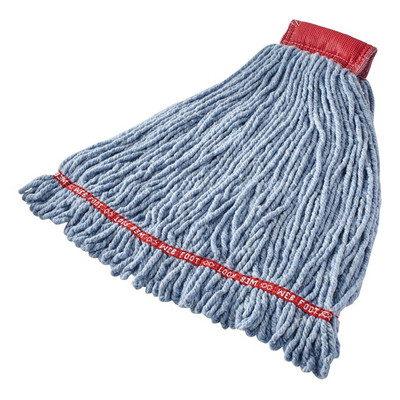 Rubbermaid FGA25306BL00 Large Blue Cotton Looped End Web Foot Wet Mop