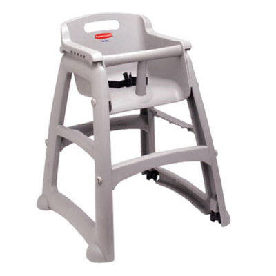 Rubbermaid FG780508PLAT Platinum with Wheels Sturdy Chair Youth Seat