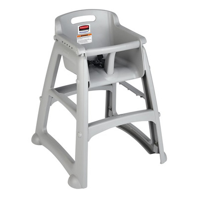 Rubbermaid FG780508PLAT Platinum with Wheels Sturdy Chair Youth Seat