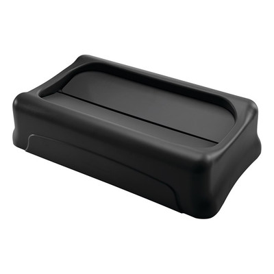 Rubbermaid FG267360BLA Black Slim Jim Swing Lid (4 Each Per Case)