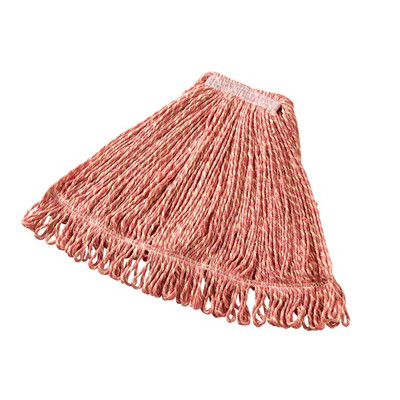 Rubbermaid FGD21306RD00 1" Wide Band Large Red Cotton Super Stitch Mop Head