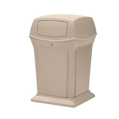 Rubbermaid FG917188BEIG 45 Gal. Beige Plastic Ranger Container