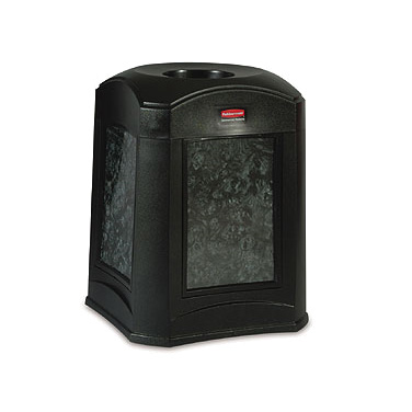 Rubbermaid FG9W0200BLA 35 Gallon Black Funnel Top Container
