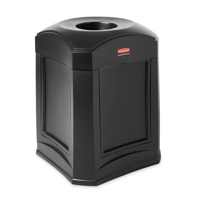 Rubbermaid FG9W0200BLA 35 Gallon Black Funnel Top Container