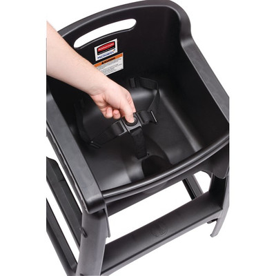 Rubbermaid FG781408BLA Black without Wheels Sturdy Chair Youth Seat