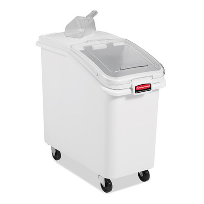 Rubbermaid FG360288WHT 3.5 Cu. Ft. Seamless Mobile ProSave Ingredient Bin