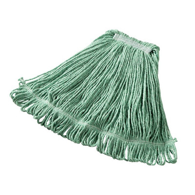 Rubbermaid FGD21306GR00 1" Wide Band Large Green Cotton Super Stitch Mop Head