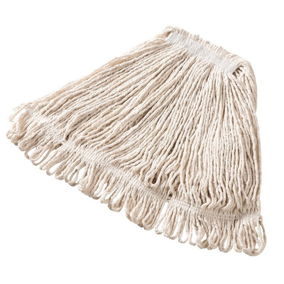 Rubbermaid FGD21206WH00 1" Wide Band Medium White Cotton Super Stitch Mop Head