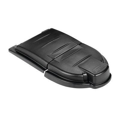 Rubbermaid FG9W7200BLA Black Plastic Square Flat Mega BRUTE Lid