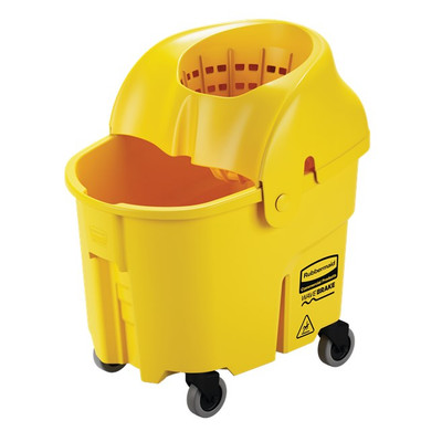 Rubbermaid FG759088YEL 35 Qt. Yellow WaveBrake Institutional Mopping Combo