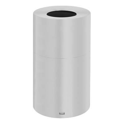 Rubbermaid FGAOT35SAPL 21 Gallon Satin Aluminum Waste Receptacle