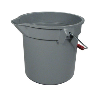 Rubbermaid FG261400GRAY 14 Qt. Gray Round Bucket (6 Each Per Case)