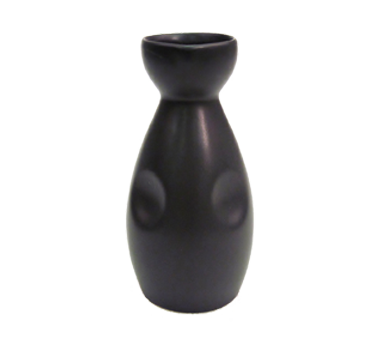 CAC China 666-WP-BLK 6 Oz. Black Ceramic Round Japanese Style Sake Pot (3 Dozen Per Case)