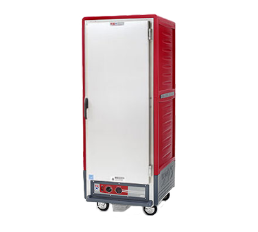 Metro C539-HFS-4 C5 3 Series Red Full-Size Insulated Heated Holding Cabinet with Solid Door and Fixed Wire Slides - 120V