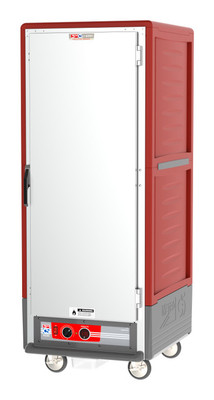 Metro C539-HFS-4 C5 3 Series Red Full-Size Insulated Heated Holding Cabinet with Solid Door and Fixed Wire Slides - 120V