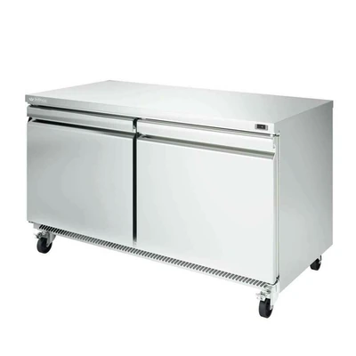 Infrico USA IUC-UC60R 60.38"W Two-Section Solid Door Undercounter Refrigerator