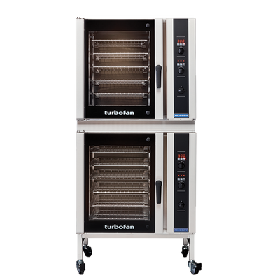 Moffat E35D6-26 Doublestack Turbofan Stacked Electric Convection Oven (2 each E35D6-26 + 1 each DSKE35-26)