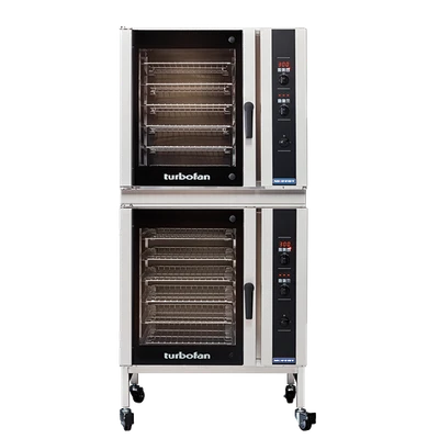 Moffat E35D6-26 Doublestack Turbofan Stacked Electric Convection Oven (2 each E35D6-26 + 1 each DSKE35-26)