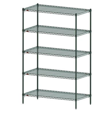 Metro 5A557K3 Super Adjustable Super Erecta Starter Shelving Unit 48"W Metroseal 3 Epoxy-Coated Corrosion-Resistant Finish