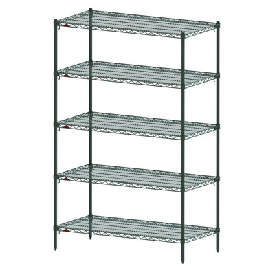 Metro 5A557K3 Super Adjustable Super Erecta Starter Shelving Unit 48"W Metroseal 3 Epoxy-Coated Corrosion-Resistant Finish