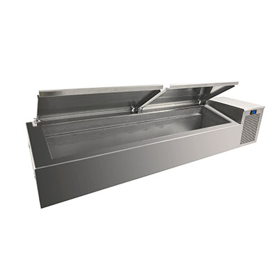 Randell CR9067-290 67&quot;W Stainless Steel Refrigerated Countertop Condiment Rail