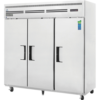 Everest Refrigeration ESF3 74.75" W Three-Section Solid Door Reach-In Freezer - 115 Volts