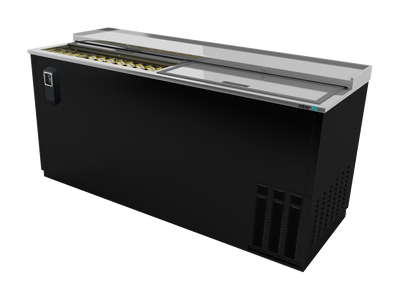 Asber ADBC-65 65.5" W Black Stainless Steel Bottle Cooler
