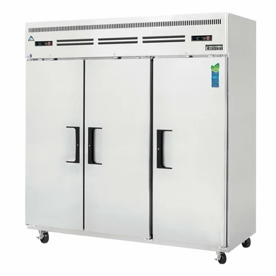Everest Refrigeration ESRF3 74.75" W Three-Section Solid Door Reach-In Dual Temperature Refrigerator/Freezer Combo
