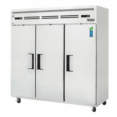 Everest Refrigeration ESRF3 74.75" W Three-Section Solid Door Reach-In Dual Temperature Refrigerator/Freezer Combo