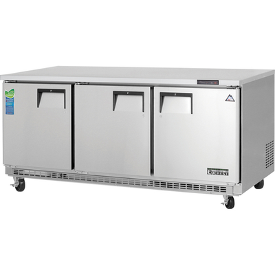 Everest Refrigeration ETBF3 71.13"W Three-Section Solid Door Undercounter/ Worktop Freezer