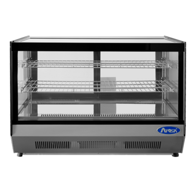 Atosa CRDS-56 5.6 Cu. Ft. Black Stainless Steel Countertop Refrigerated Display Case - 115 Volts