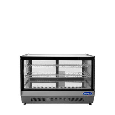 Atosa CRDS-56 5.6 Cu. Ft. Black Stainless Steel Countertop Refrigerated Display Case - 115 Volts